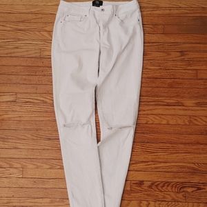 Barely worn TTYA Long Tall Sally size 10 ripped white jeans